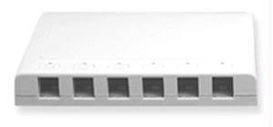 Ic107sb6wh - 6pt Surface Box - White