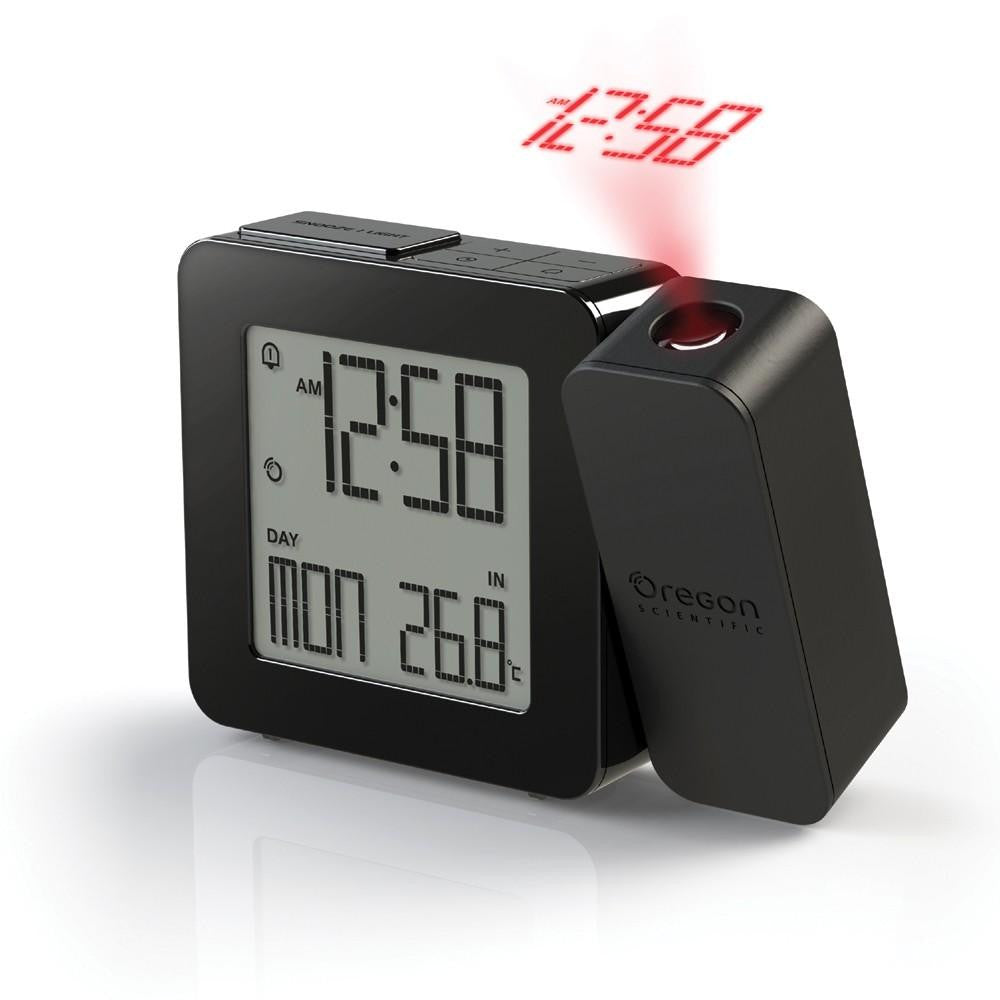 Projection Clock W-in Temp Black