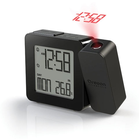Projection Clock W-in Temp Black